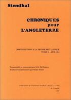 Couverture du livre « Chroniques pour l'Angleterre : contributions à la presse britannique t.2 ; 1823-1824 » de Mcwatters Keith G. aux éditions Uga Éditions