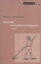 Couverture du livre « Poesies:variations t 3 » de Destremau/Laugier aux éditions Pretexte Editions