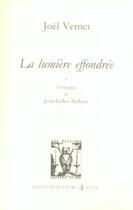 Couverture du livre « La lumiere effondree » de Joel Vernet aux éditions Lettres Vives