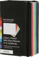 Couverture du livre « Agenda journalier - une couleur par mois 2013 » de Moleskine aux éditions Moleskine Papet