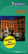 Couverture du livre « Le guide vert ; Rome » de Collectif Michelin aux éditions Michelin