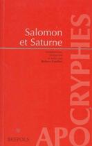 Couverture du livre « Salomon et Saturne ; quatre dialogues en vieil-anglais alerte » de  aux éditions Brepols