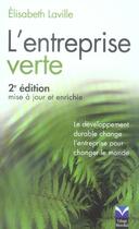 Couverture du livre « Entreprise verte (l') 2e edition (2e édition) » de Elisabeth Laville aux éditions Pearson