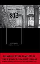 Couverture du livre « 813 » de Maurice Leblanc aux éditions Manucius