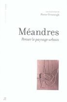 Couverture du livre « Meandres - penser le paysage urbain » de Pieter Versteegh aux éditions Ppur