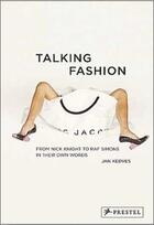 Couverture du livre « Talking fashion » de Kedves aux éditions Prestel