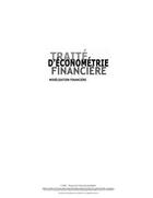 Couverture du livre « Traite d'économétrie financière ; modélisation financière » de Theoret et Racicot aux éditions Pu De Quebec