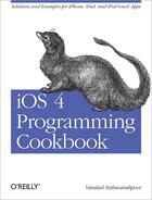 Couverture du livre « IOS 4 programming cookbook » de Vandad Nahavandipoor aux éditions O Reilly