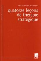 Couverture du livre « Quatorze Lecons » de Malarewicz aux éditions Esf