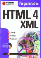 Couverture du livre « Programmation Htlm4-Xml » de Micro Application aux éditions Micro Application