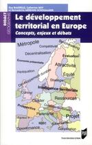 Couverture du livre « DEVELOPPEMENT TERRITORIAL EN EUROPE » de Guy Baudelle aux éditions Pu De Rennes