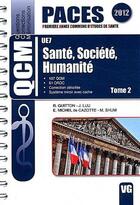 Couverture du livre « Qcm paces ue7 sante societe humanite tome 2 » de R.Guitton aux éditions Vernazobres Grego