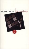 Couverture du livre « De la bétise » de Robert Musil aux éditions Allia