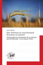 Couverture du livre « Des femmes se souviennent d'autres se taisent » de Martinak-E aux éditions Presses Academiques Francophones