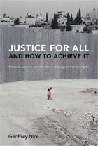 Couverture du livre « Justice for all » de Nice Geoffrey aux éditions Scala Gb