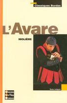 Couverture du livre « L'avare offre ulb » de Moliere aux éditions Bordas