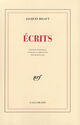 Couverture du livre « Ecrits » de Jacques Rigaut aux éditions Gallimard (patrimoine Numerise)