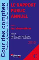 Couverture du livre « Pack le rapport public annuel de la cour des comptes 2013 5 v » de Cour Des Comptes aux éditions Documentation Francaise