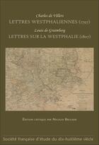 Couverture du livre « Lettres westphaliennes et lettres sur la westphalie » de Nicolas Brucker aux éditions Etude Du Dix Huitieme Siecle