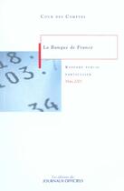 Couverture du livre « La banque de france » de  aux éditions Documentation Francaise