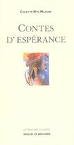 Couverture du livre « Contes d'espérance » de Colette Nys-Mazure aux éditions Desclee De Brouwer