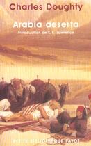 Couverture du livre « Arabia deserta » de Charles Doughty aux éditions Rivages