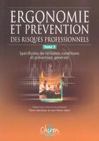 Couverture du livre « Ergonomie et prevention des risques professionnels tome 3 » de Harichaux aux éditions Chiron