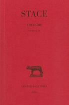 Couverture du livre « Thébaïde Tome 1 ; livres I-IV » de Stace aux éditions Belles Lettres