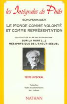 Couverture du livre « Int phil 37 schopenhauer mort » de Schopenhauer/Huisman aux éditions Nathan