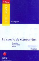 Couverture du livre « Le syndic de copropriete » de Guy Vigneron aux éditions Lexisnexis