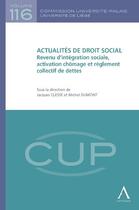 Couverture du livre « Actualités de droit social ; revenu d'intégration sociale, activation chômage et règlement collectif de dettes » de  aux éditions Anthemis