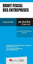 Couverture du livre « Droit fiscal des entreprises (3e édition) » de Francois Goliard aux éditions Gualino