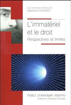 Couverture du livre « L'immatériel et le droit ; perspectives et limites » de Stephanie Fournier aux éditions Institut Universitaire Varenne