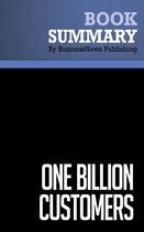 Couverture du livre « Summary: One Billion Customers : Review and Analysis of McGregor's Book » de Businessnews Publish aux éditions Business Book Summaries