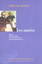 Couverture du livre « Les annees » de Virginia Woolf aux éditions Mercure De France