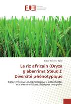 Couverture du livre « Le riz africain (oryza glaberrima steud.): diversite phenotypique » de Bienvenu Sedjro aux éditions Editions Universitaires Europeennes