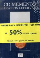Couverture du livre « Pack fiscal 2007 : mémento + cd rom » de  aux éditions Lefebvre