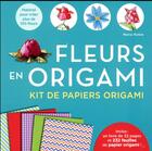 Couverture du livre « Fleurs en origami kit de papiers origami » de Noble Maria aux éditions Le Temps Apprivoise