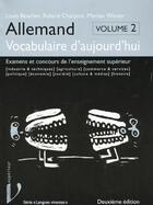 Couverture du livre « Allemand : vocabulaire d'aujourd'hui, volume 2 » de Baucher/Charpiot aux éditions De Boeck Superieur