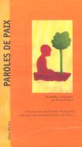 Couverture du livre « Paroles de paix » de Bernard Clavel aux éditions Albin Michel