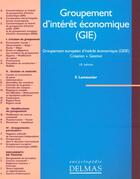 Couverture du livre « Groupement d'interet economique (gie). groupement europeen d'interet economique (geie) - 10e ed. » de Lemeunier-F aux éditions Delmas