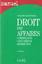 Couverture du livre « Droit des affaires » de Jean-Bernard Blaise aux éditions Lgdj