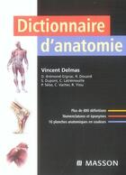 Couverture du livre « Dictionnaire d'anatomie » de Delmas aux éditions Elsevier-masson