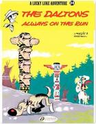 Couverture du livre « Lucky Luke t.34 ; the Daltons always on the run » de Rene Goscinny et Morris aux éditions Cinebook