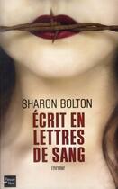 Couverture du livre « Ecrit en lettres de sang » de Bolton Sharon J. aux éditions Fleuve Editions