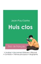 Couverture du livre « Réussir son Bac de français 2023 : Analyse de la pièce Huis clos de Jean-Paul Sartre » de Jean-Paul Sartre aux éditions Bac De Francais