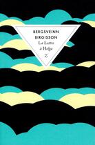 Couverture du livre « La lettre à Helga » de Bergsveinn Birgisson aux éditions Zulma