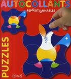 Couverture du livre « Puzzles rouge ; autocollants repositionnables » de Azambourg Philippe aux éditions Fleurus