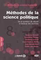 Couverture du livre « Méthodes de la science politique ; de la question de départ à l'analyse des données » de  aux éditions De Boeck Superieur