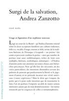 Couverture du livre « Surgi de la salvation, Andrea Zanzotto » de Rene Noel aux éditions Lettre Volee